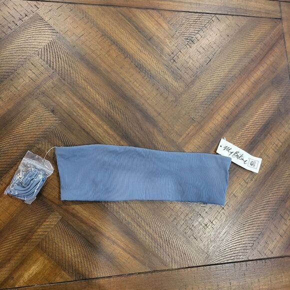 Rip Curl Bandeau Ribbed Bikini Multi-functional top Large - Picture 1 of 6